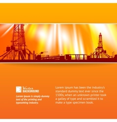 Abstract oil rig background vector image