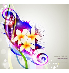 Celebration background with flowers vector image