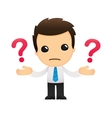Funny cartoon office worker vector image