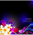 Abstract background celebration with flowers vector image
