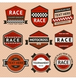 Racing badges set - vintage style vector image