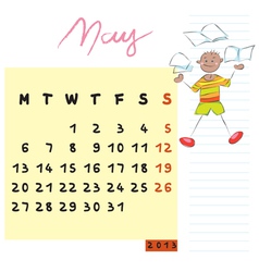 May 2013 vector image