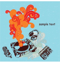 Retro music poster vector image
