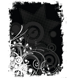 Floral grunge background vector image
