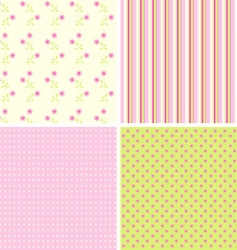 Scrapbook patterns for design vector vector image