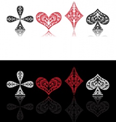 Playing card symbols vector image