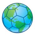 Planet earth soccer ball vector image