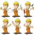 Industrial Construction Worker Mascot 2 vector image