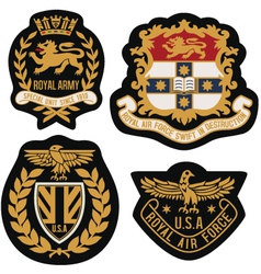 Heraldic emblem badge shield vector image