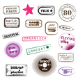 Hipster party stamps vector image