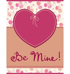 Valentines day Card Heart Shape Design Valentines day Card Heart Shape Design vector image