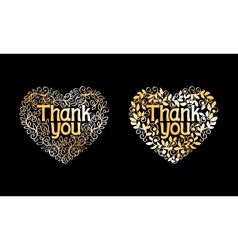 Thank You Golden Label vector image