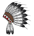 Native American Indian chief headdress vector image