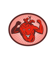 Happy and healthy heart vector image