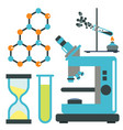 Lab symbols test medical laboratory scientific vector image