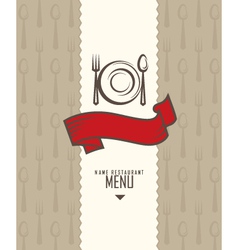Restaurant menu design vector image
