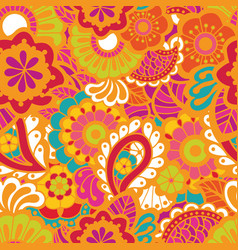 Paisley seamless colorful pattern vector image