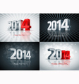 2014 Happy New Year Set vector image