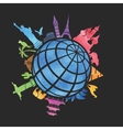 Landmarks around the World vector image