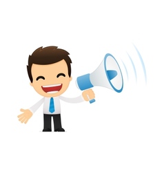 Funny cartoon office worker vector image