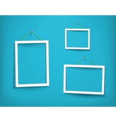 White frame on the wall vector image
