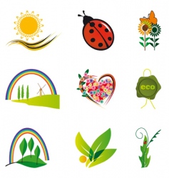 Natural design elements vector image