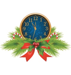 Christmas clocks vector image
