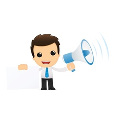 Funny cartoon office worker vector image