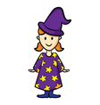 Cute girl wearing witch uniform Cute girl wearing witch uniform vector image