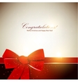 Holiday banner with red ribbons background vector image