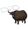 A bison with empty callouts vector image
