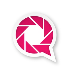 Pink photography logo vector image