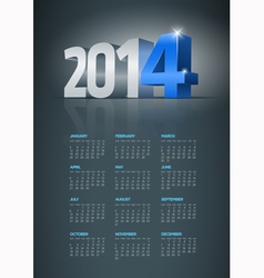 2014 calendar vector image