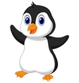 Cute baby penguin cartoon vector image