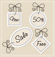 Needlework labels set vector image