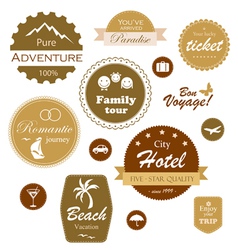 Travel and vacation labels vector image