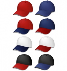 Baseball caps vector image