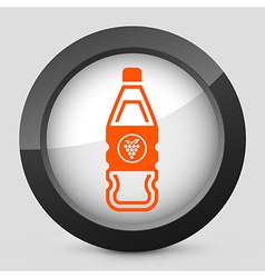 Orange and gray elegant glossy icon vector image