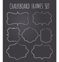 Vintage chalkboard style frames collection vector image