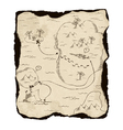 Old treasure map vector image
