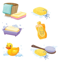 Bathroom accessories vector image