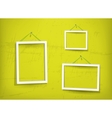 White frame on the wall vector image