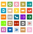 Arrow sign icon set square shape internet button vector image