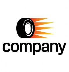 Fast car wheel logo vector image