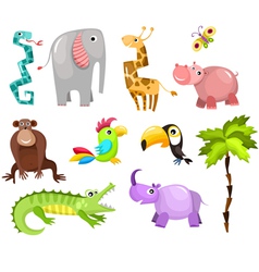 African animals vector image
