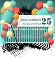 Birthday card vector template vector image