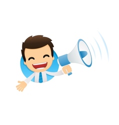 Funny cartoon office worker vector image