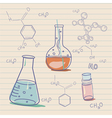 Old science and chemistry laboratory vector image