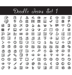 Doodle icons set vector image