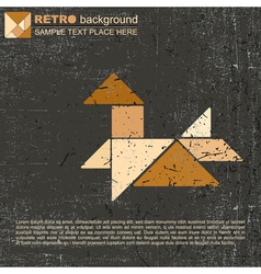 Tangram bird vector image